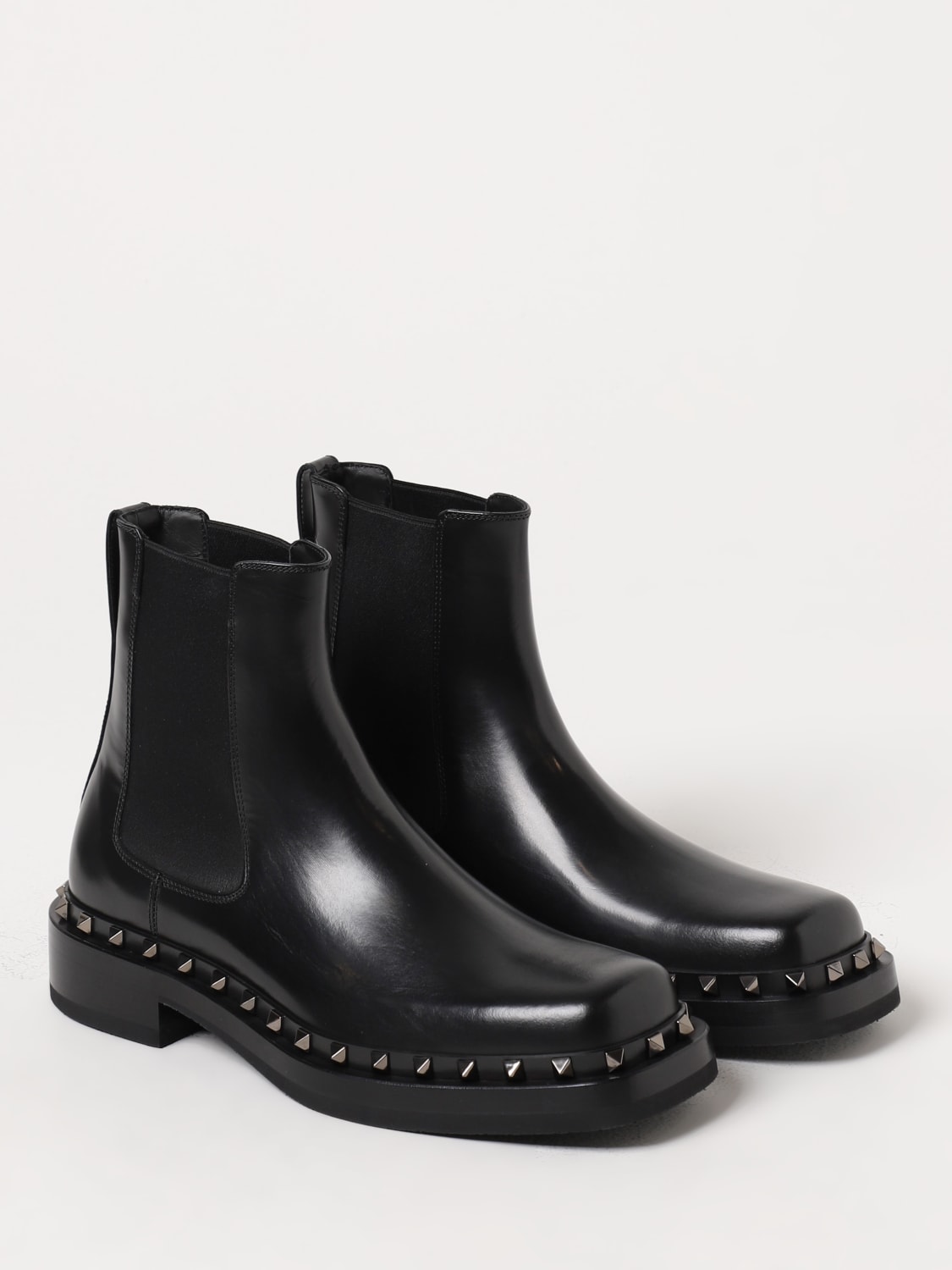 Giglio Stivaletto Valentino Garavani in pelle con Studs Affare Del Giorno