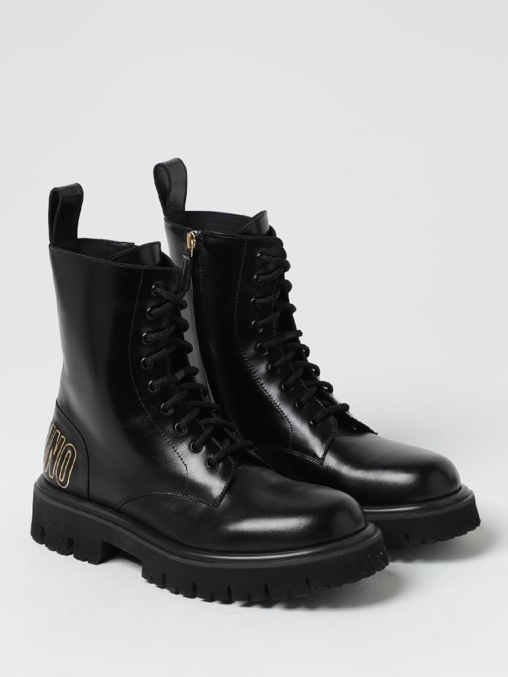 Giglio Stivaletto Moschino Couture in pelle con zip Saldi