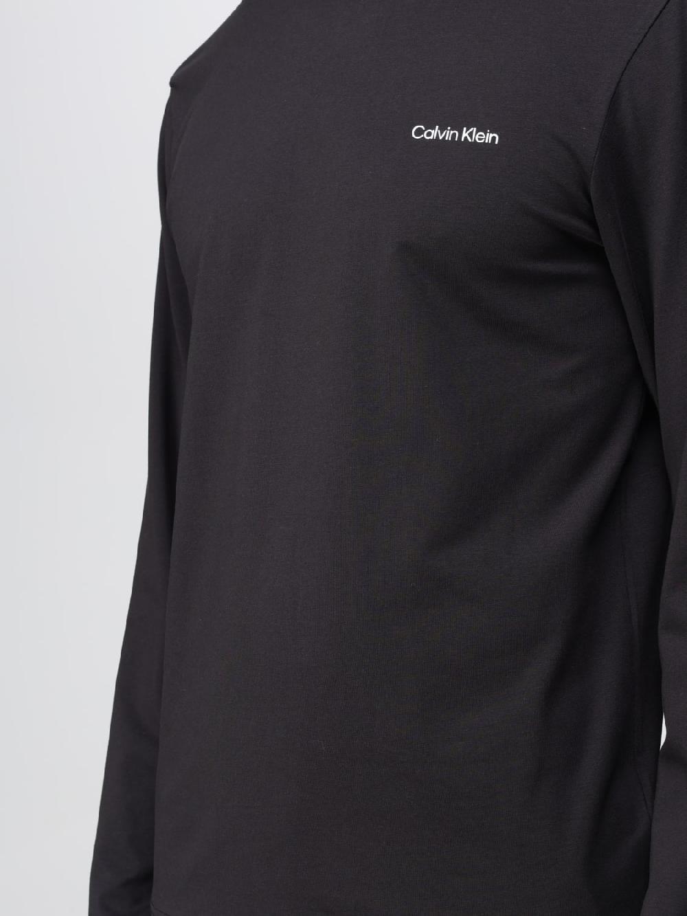 Giglio T-shirt Calvin Klein in cotone stretch con logo Offerta speciale della fabbrica