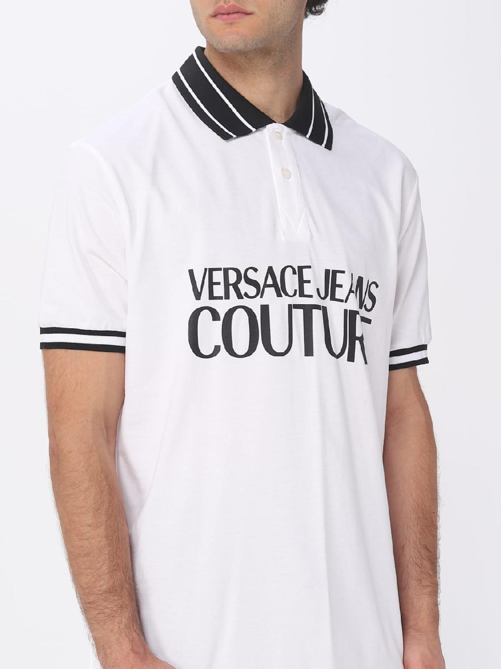 Giglio Polo Versace Jeans Couture in cotone con logo Discount Store per i nuovi prodotti