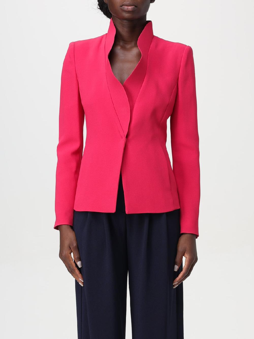 Giglio Blazer in viscosa Emporio Armani con risvolti rialzati 2025