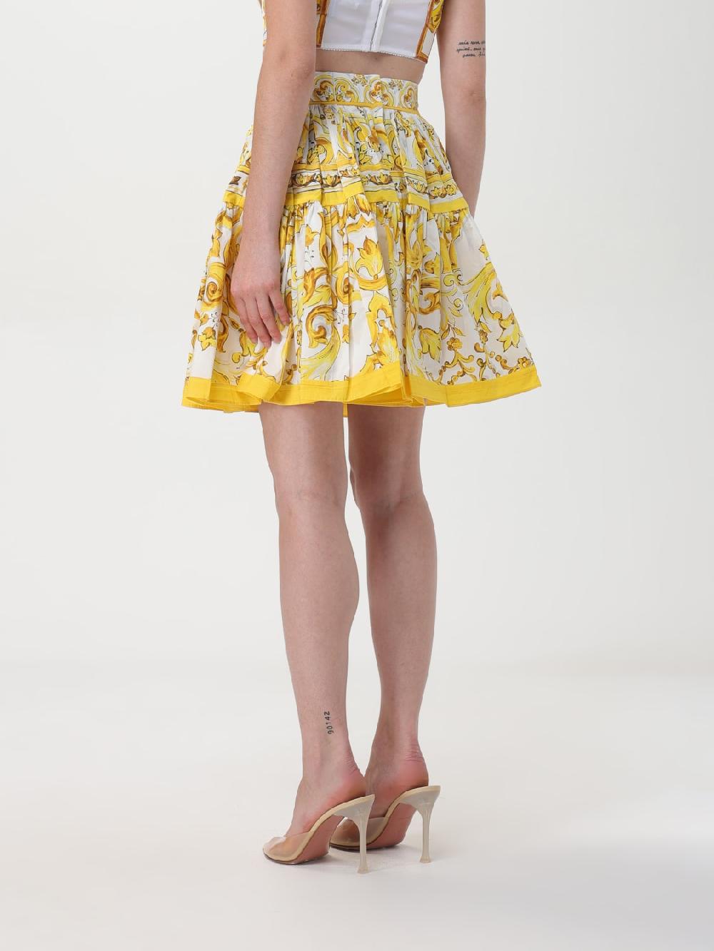 Giglio Gonna Maiolica Dolce & Gabbana in cotone stampato Fino al 60% di sconto