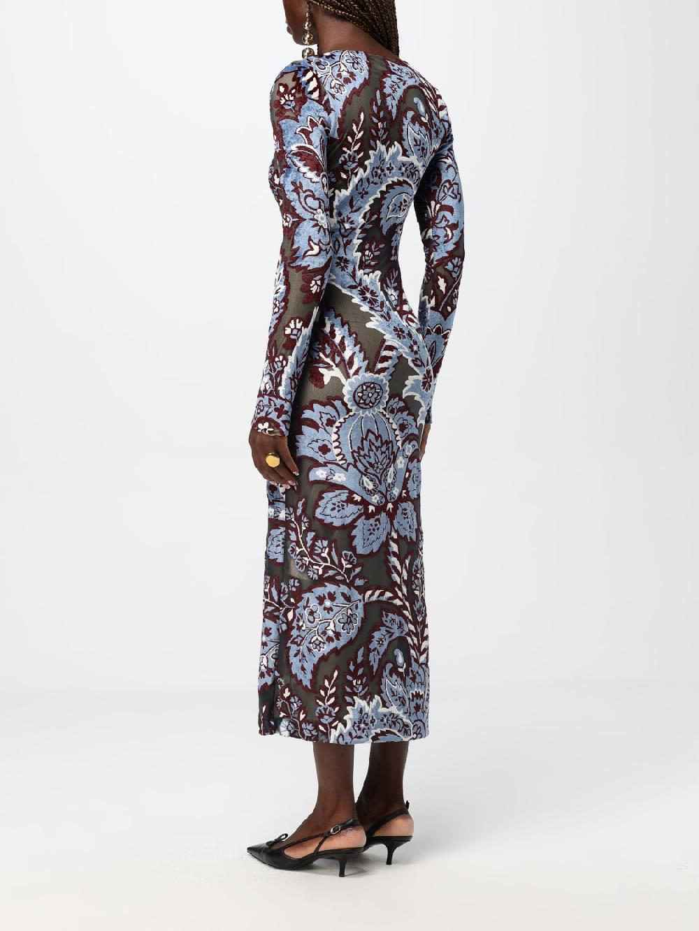 Giglio Abito midi Etro in viscosa con stampa jacquard Fino Al -60%