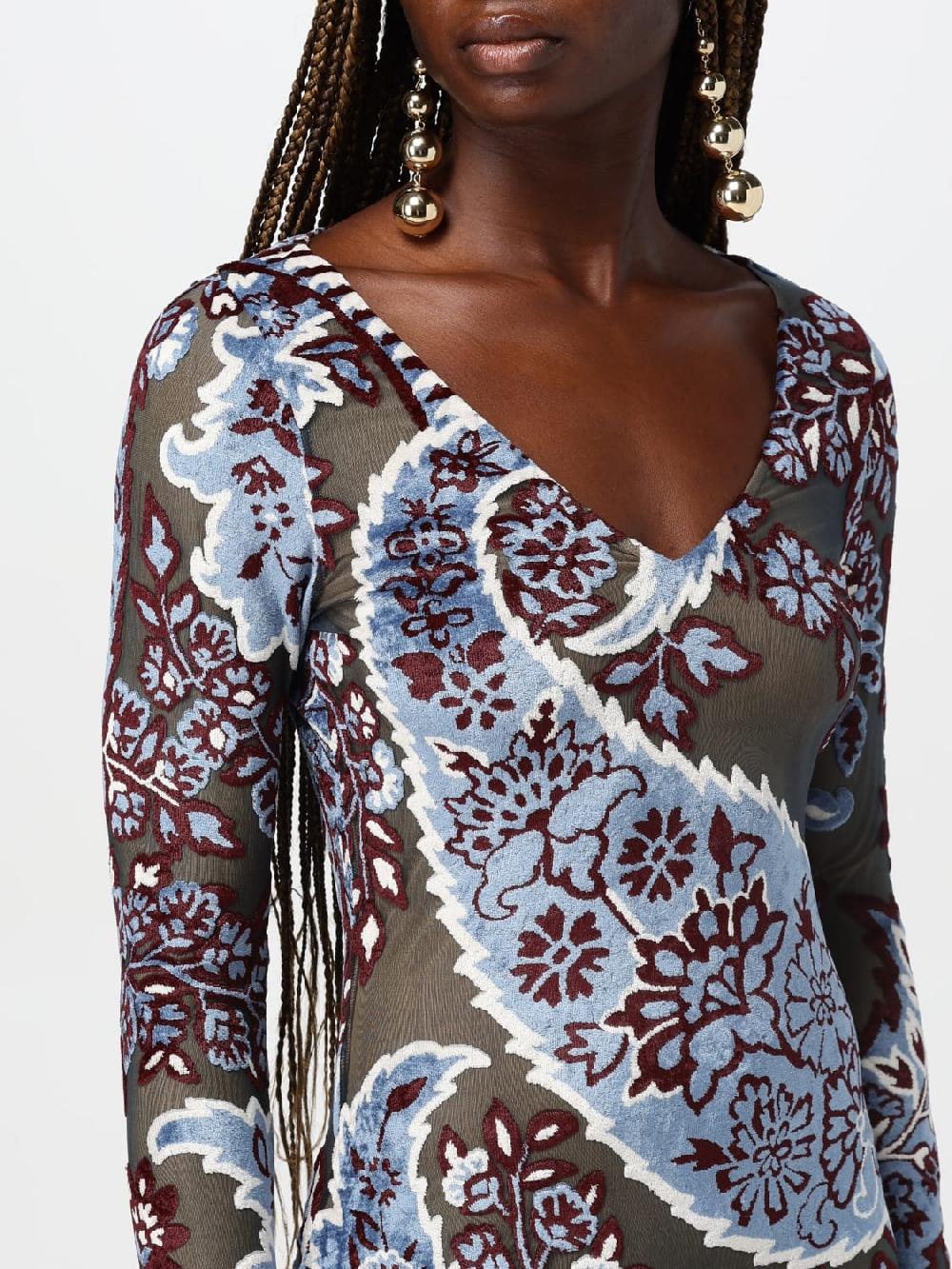 Giglio Abito midi Etro in viscosa con stampa jacquard Fino Al -60%