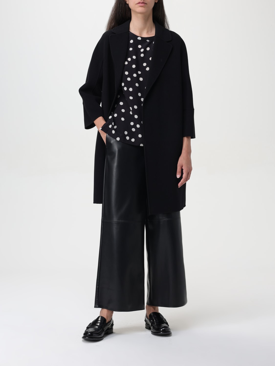 Giglio Pantalone Luciana Max Mara in pelle sintetica Sconto