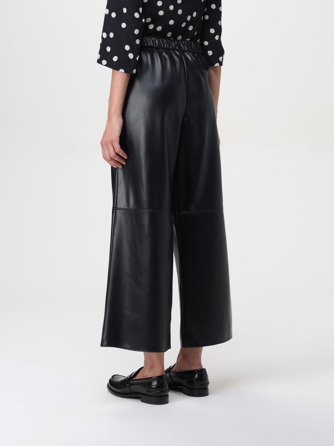 Giglio Pantalone Luciana Max Mara in pelle sintetica Sconto