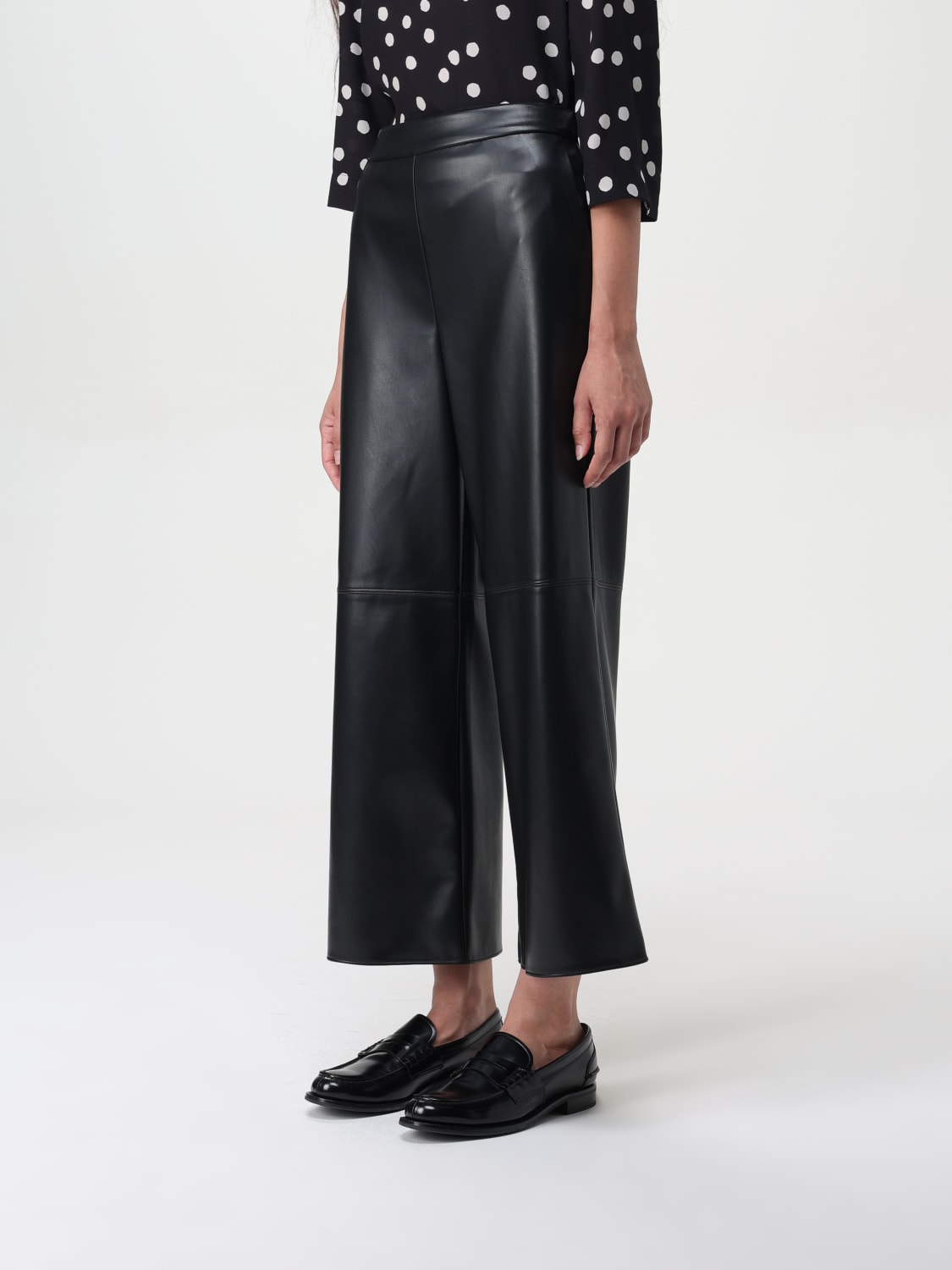 Giglio Pantalone Luciana Max Mara in pelle sintetica Sconto