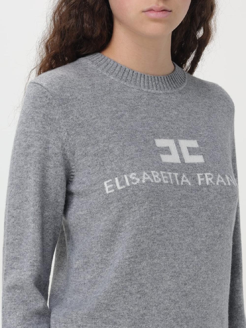 Giglio Maglia con logo in misto cashmere Elisabetta Franchi Offerta natalizia