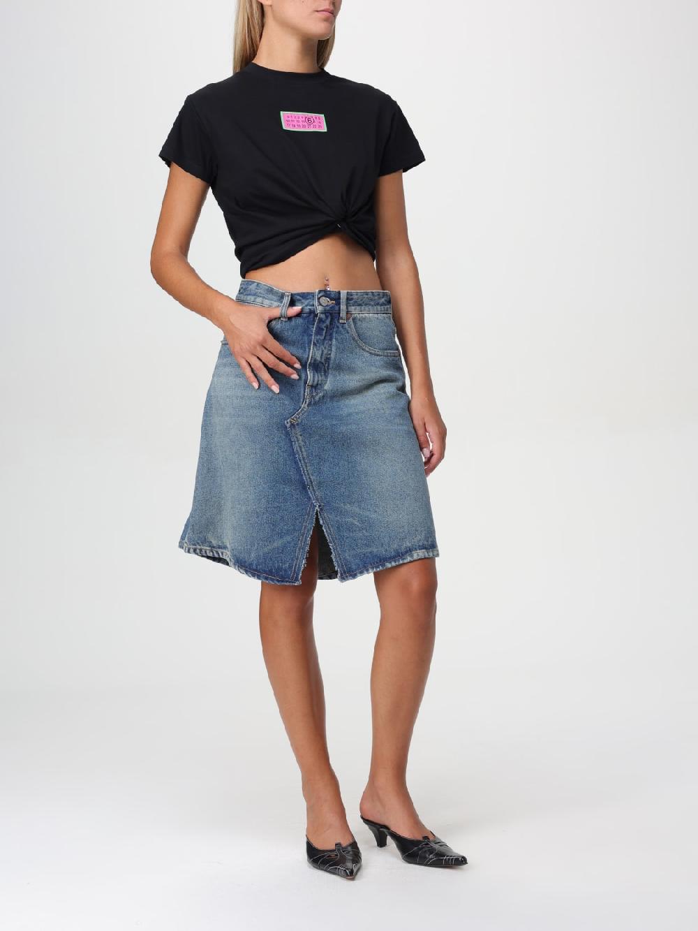 Giglio Gonna MM6 Maison Margiela in denim di cotone Offerte stagionali