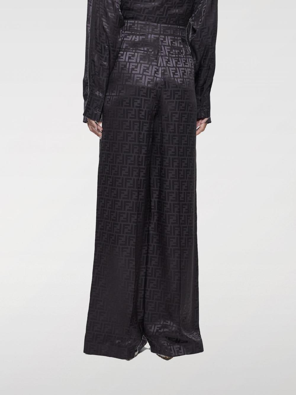 Giglio Pantalone Fendi in seta con monogram FF jacquard Super Saving Price