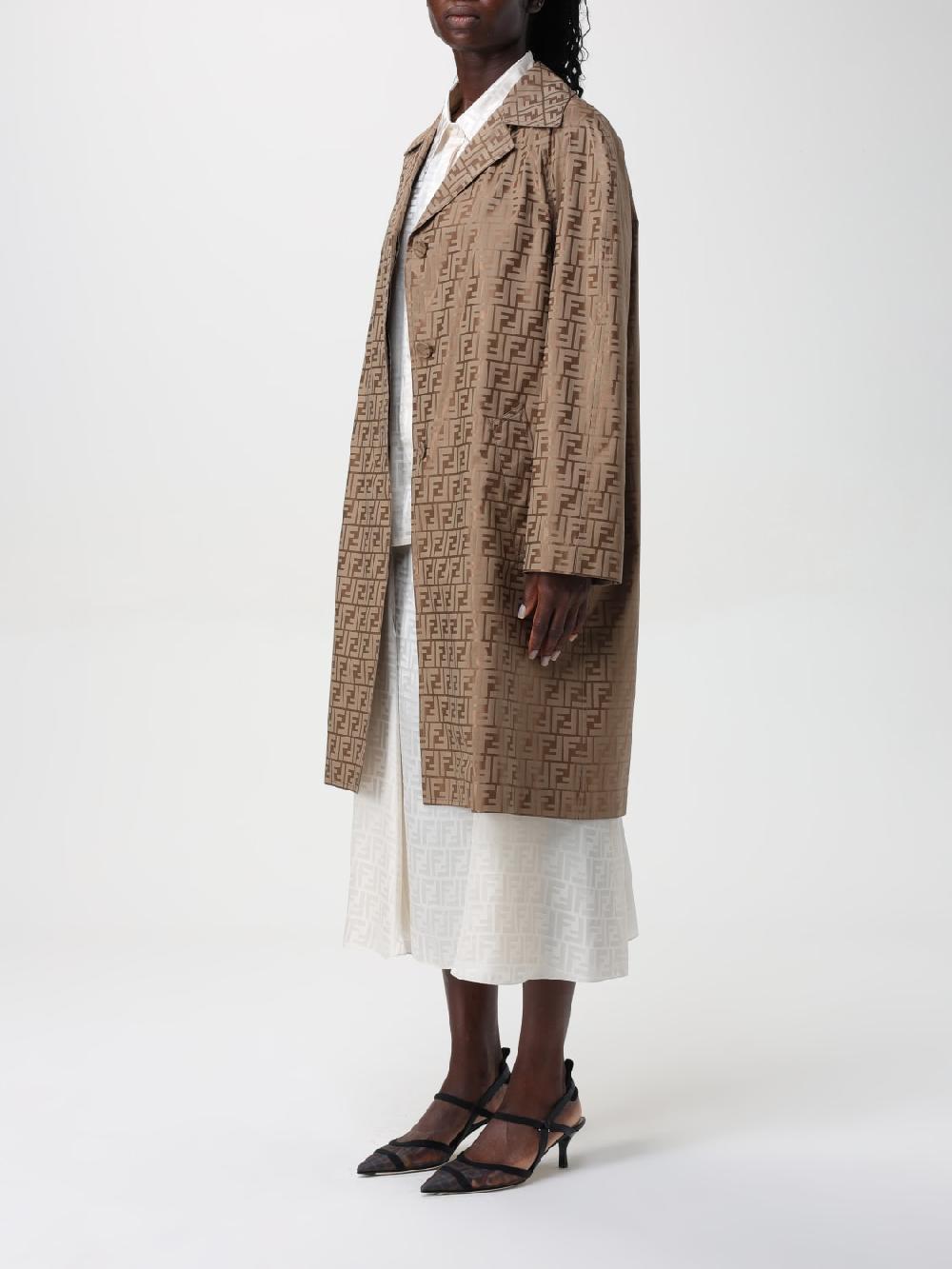 Giglio Cappotto FF Fendi in misto cotone Fino al 65% di sconto