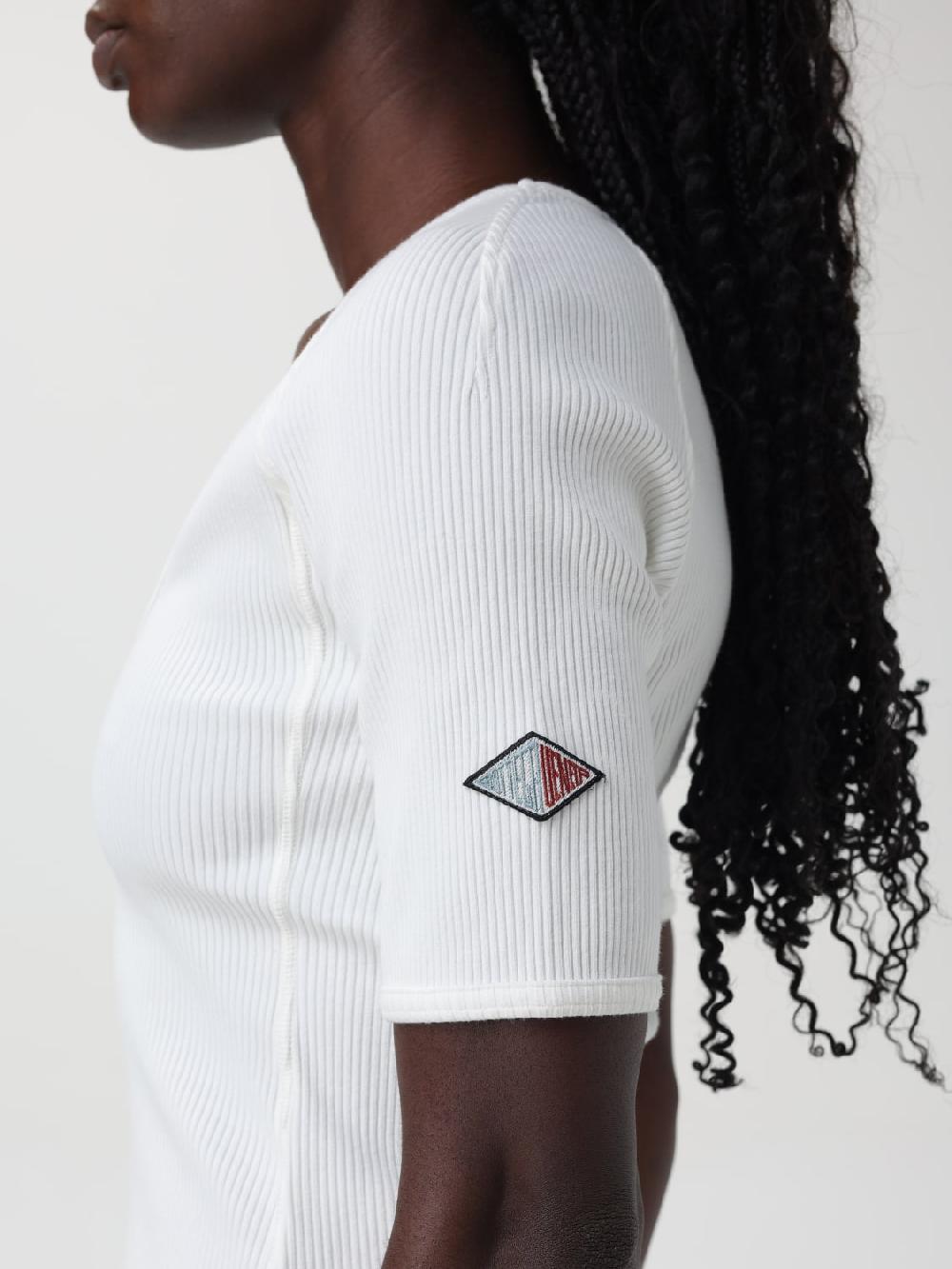 Giglio Top a costine con patch logo Bottega Veneta Black Friday Prezzi