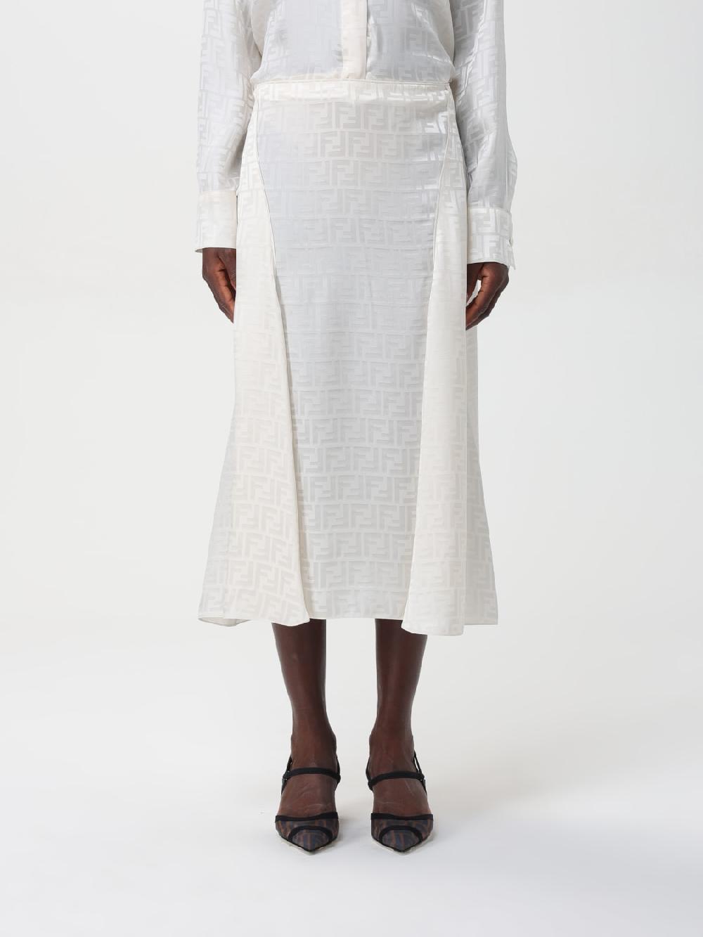Giglio Gonna FF Fendi in seta Spedizione Gratuita