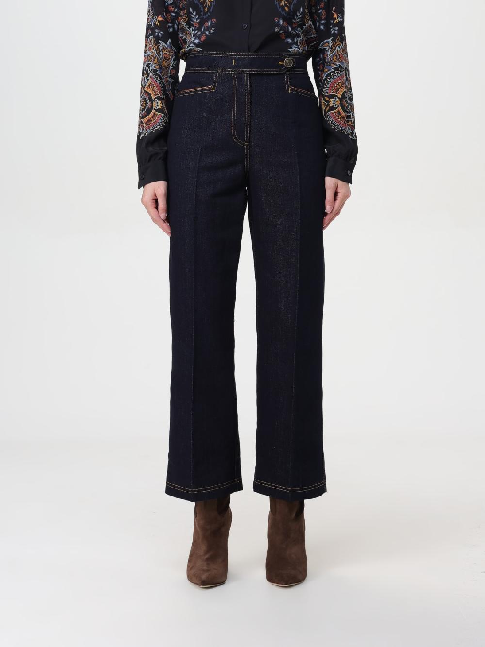 Giglio Jeans Etro in denim di cotone Offerta per la Festa della Mamma