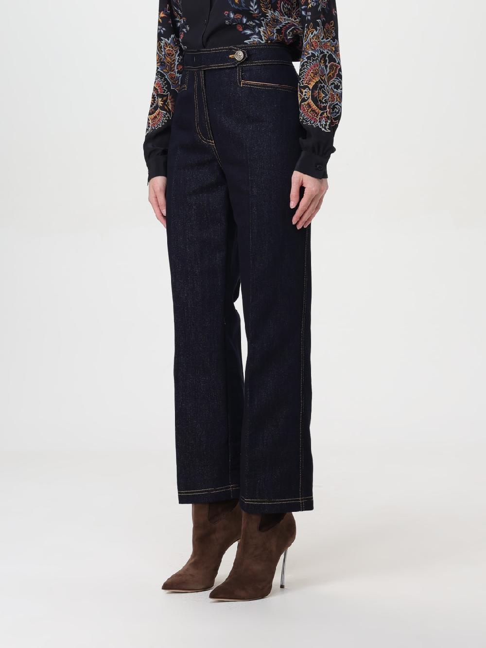 Giglio Jeans Etro in denim di cotone Offerta per la Festa della Mamma