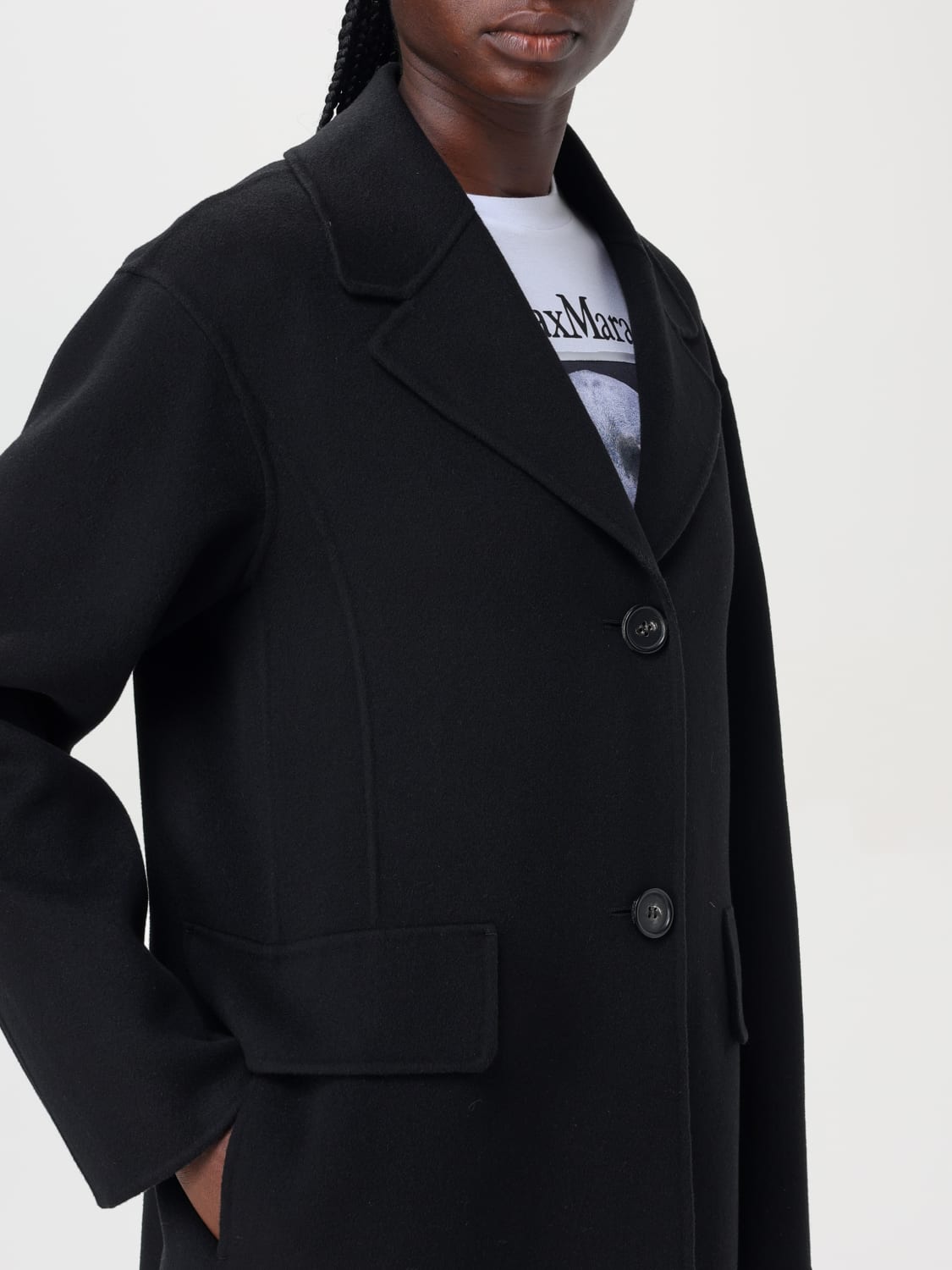 Giglio Cappotto di lana 's Max Mara Smaltimento dello stoccaggio