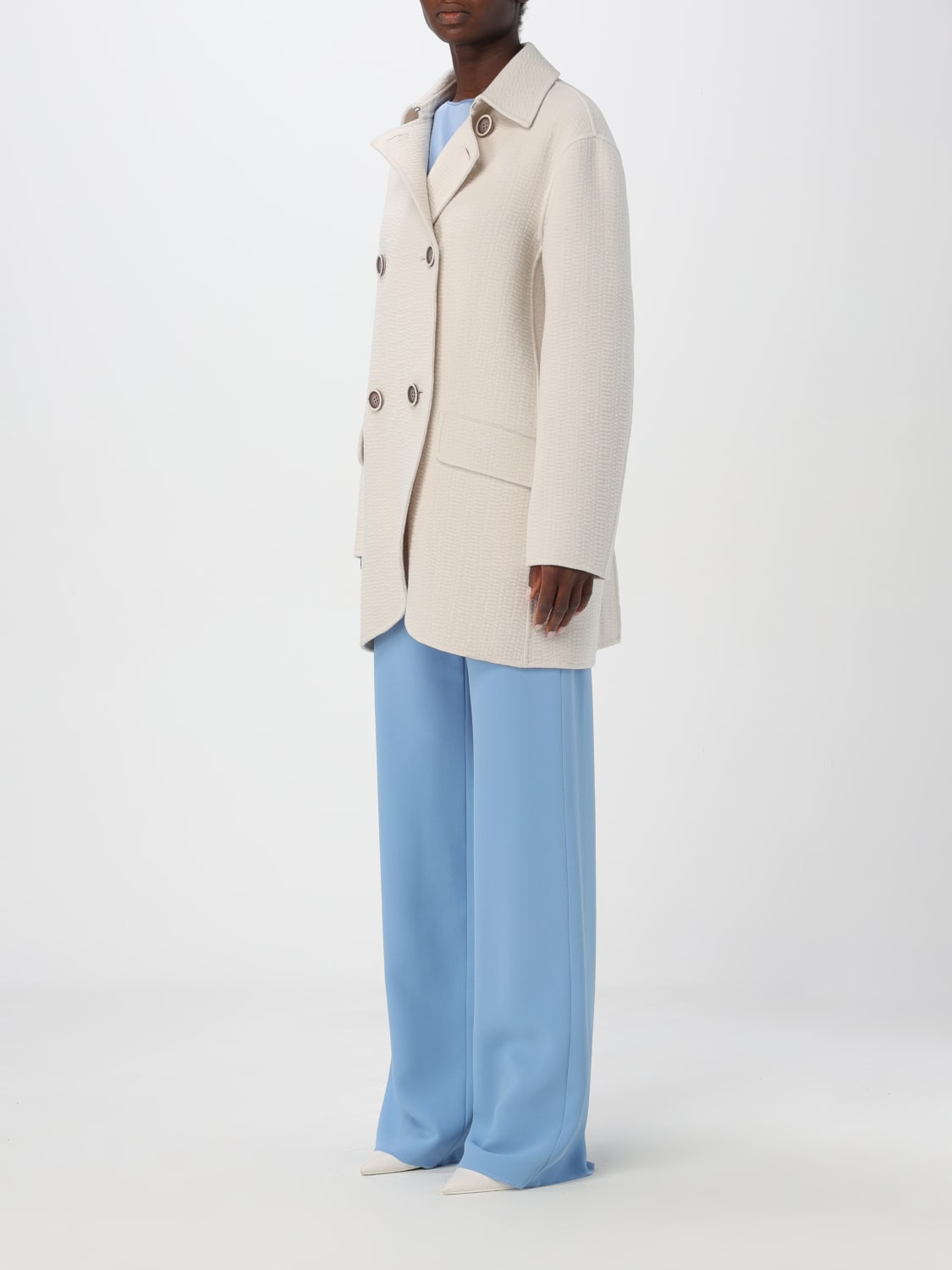 Giglio Cappotto a doppiopetto Emporio Armani in misto lana Latest fashion