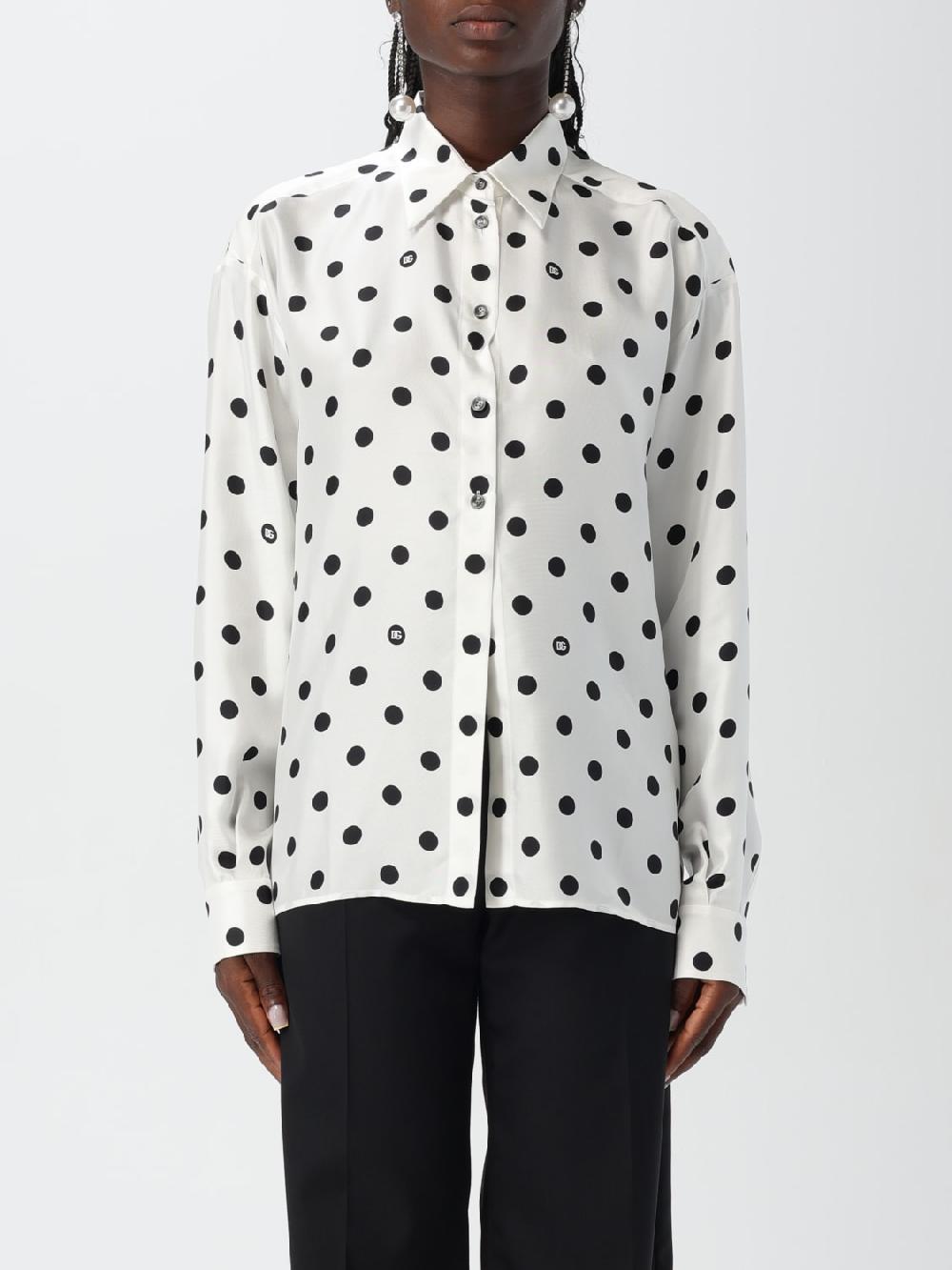 Giglio Camicia Dolce & Gabbana in seta a pois Latest stili