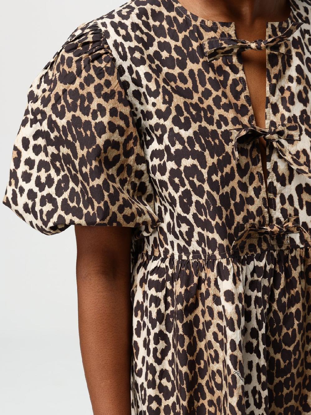 Giglio Abito Ganni in cotone animalier Black Friday Prezzi