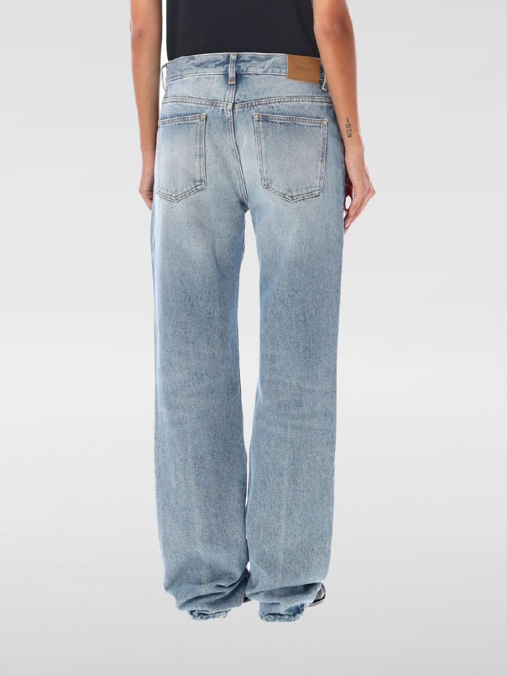 Giglio Jeans Saint Laurent in denim di cotone 2025