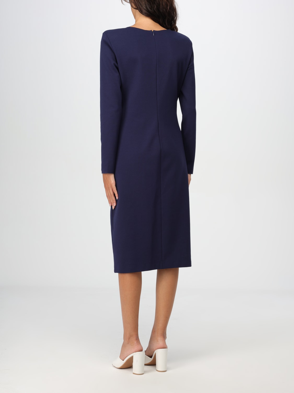 Giglio Abito midi Emporio Armani in misto viscosa Sconto
