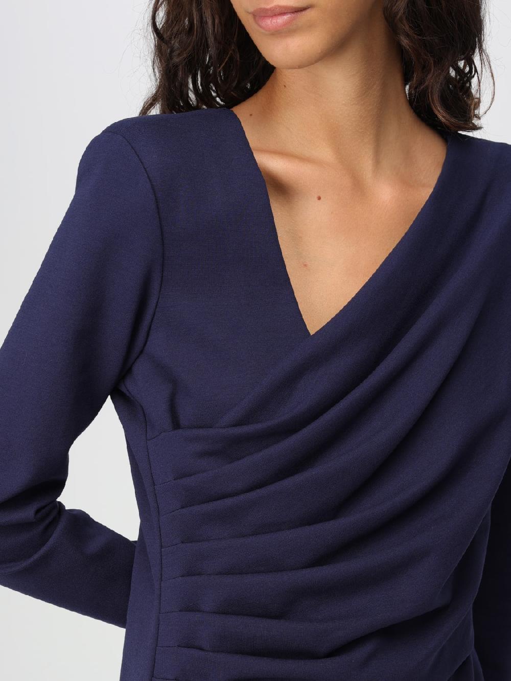 Giglio Abito midi Emporio Armani in misto viscosa Sconto