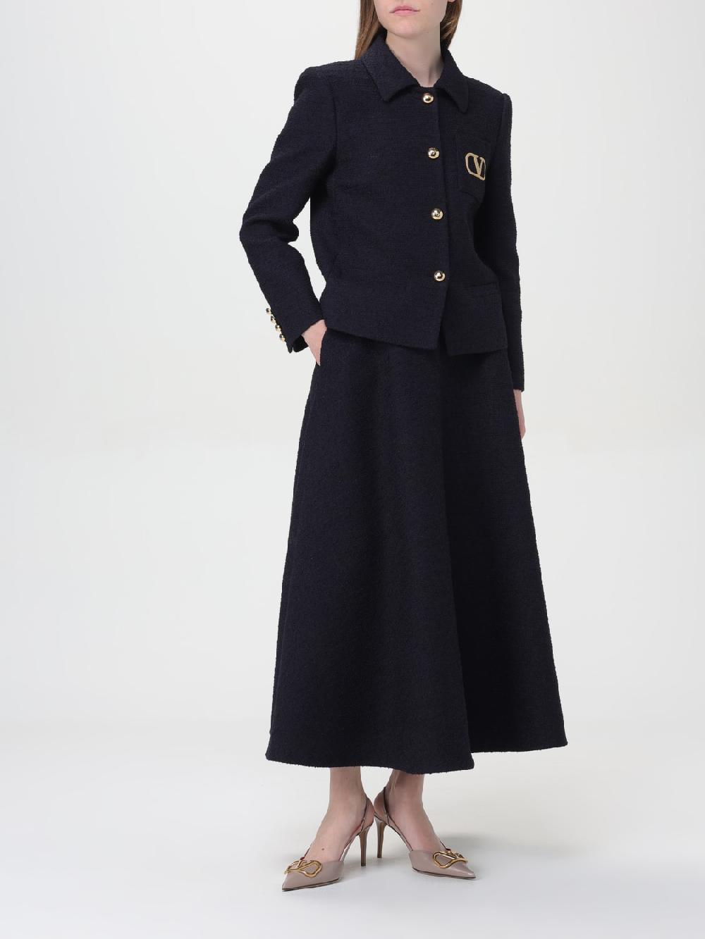 Giglio Giacca in twill di lana VLogo Valentino Saldi Di Fabbrica