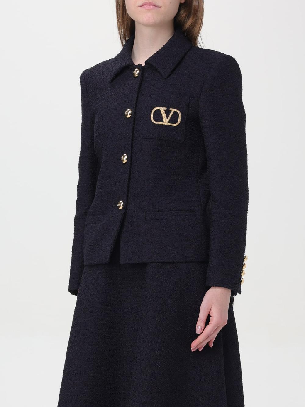 Giglio Giacca in twill di lana VLogo Valentino Saldi Di Fabbrica
