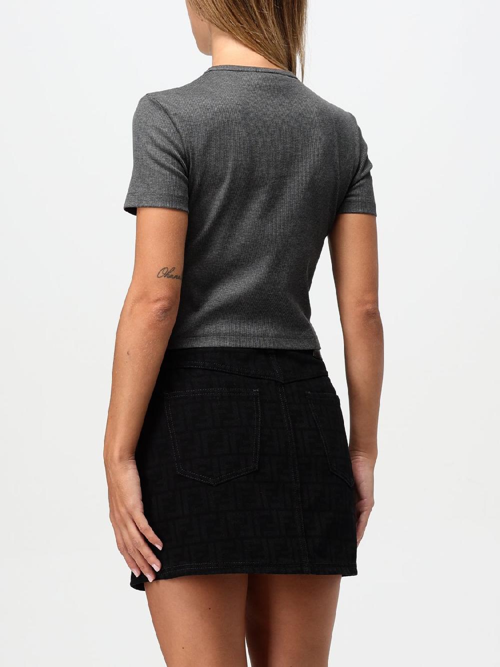 Giglio T-shirt Fendi in cotone stretch In Saldo