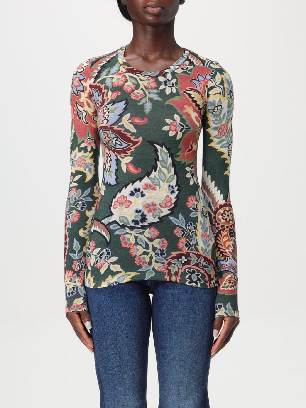 Giglio Top Etro in misto lana Paisley