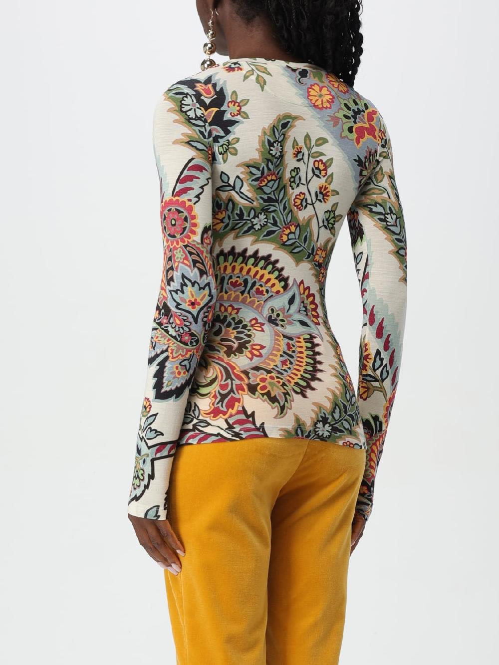 Giglio Top Etro in misto lana Paisley Online Outlet