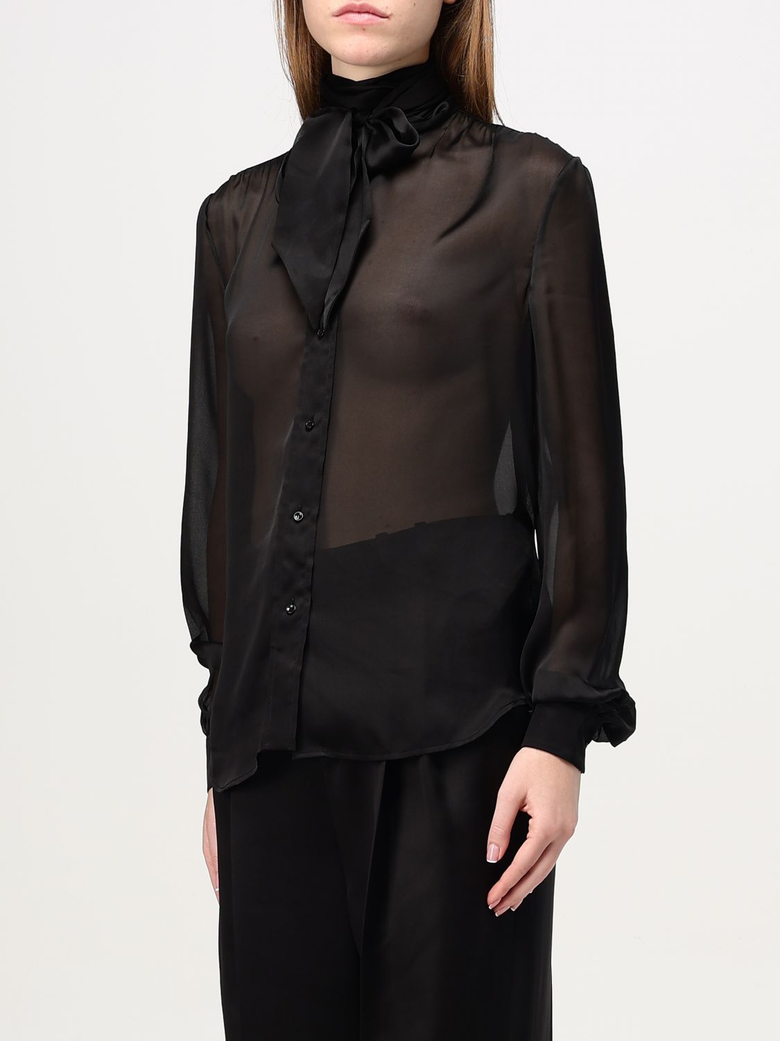 Giglio Camicia Saint Laurent in seta Liquidazione