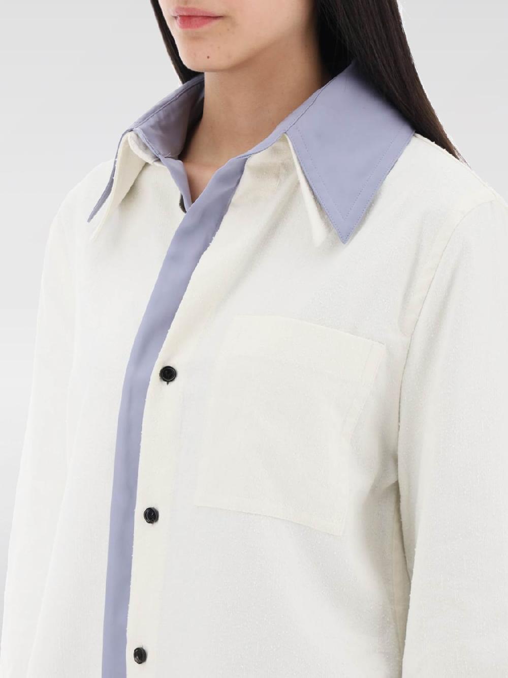 Giglio Camicia Bottega Veneta in misto cotone Offerta speciale della fabbrica