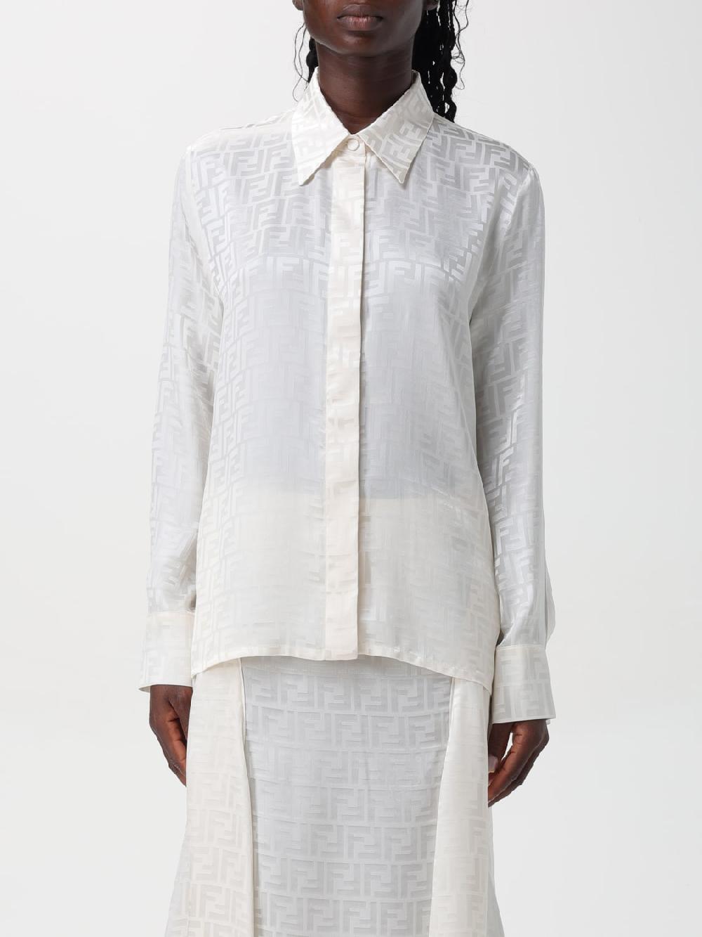 Giglio Camicia FF Fendi all-over in seta