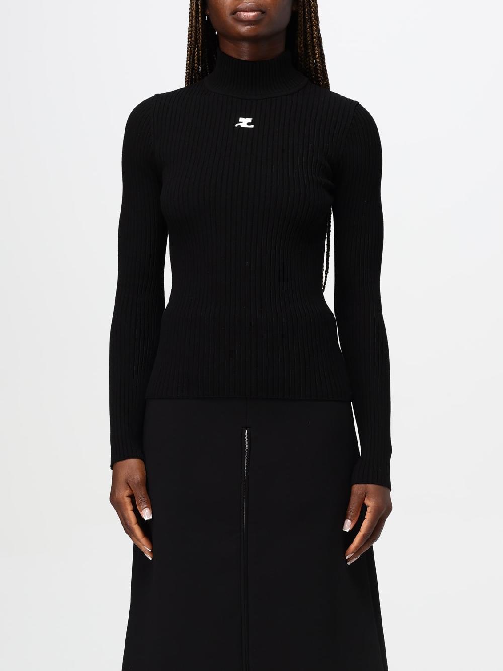 Giglio Maglia Courrèges in viscosa a coste stretch