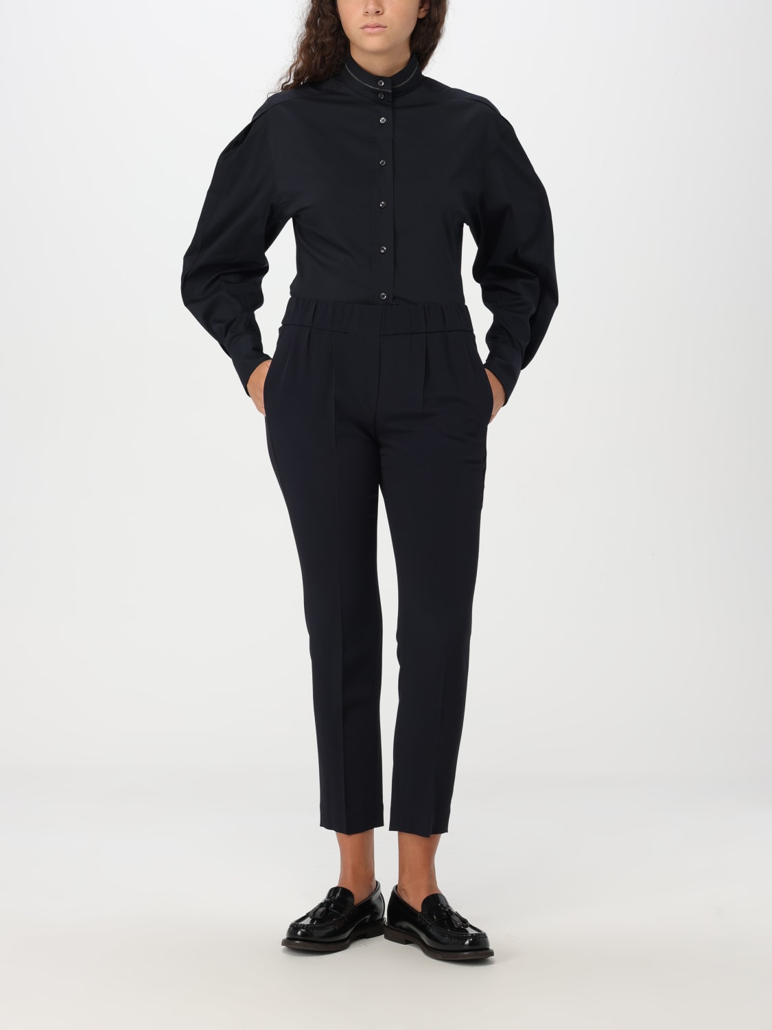 Giglio Pantalone Brunello Cucinelli in misto seta Flash Sale