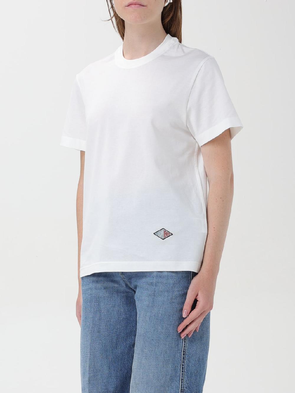 Giglio T-shirt basic Bottega Veneta con mini logo Vendita calda