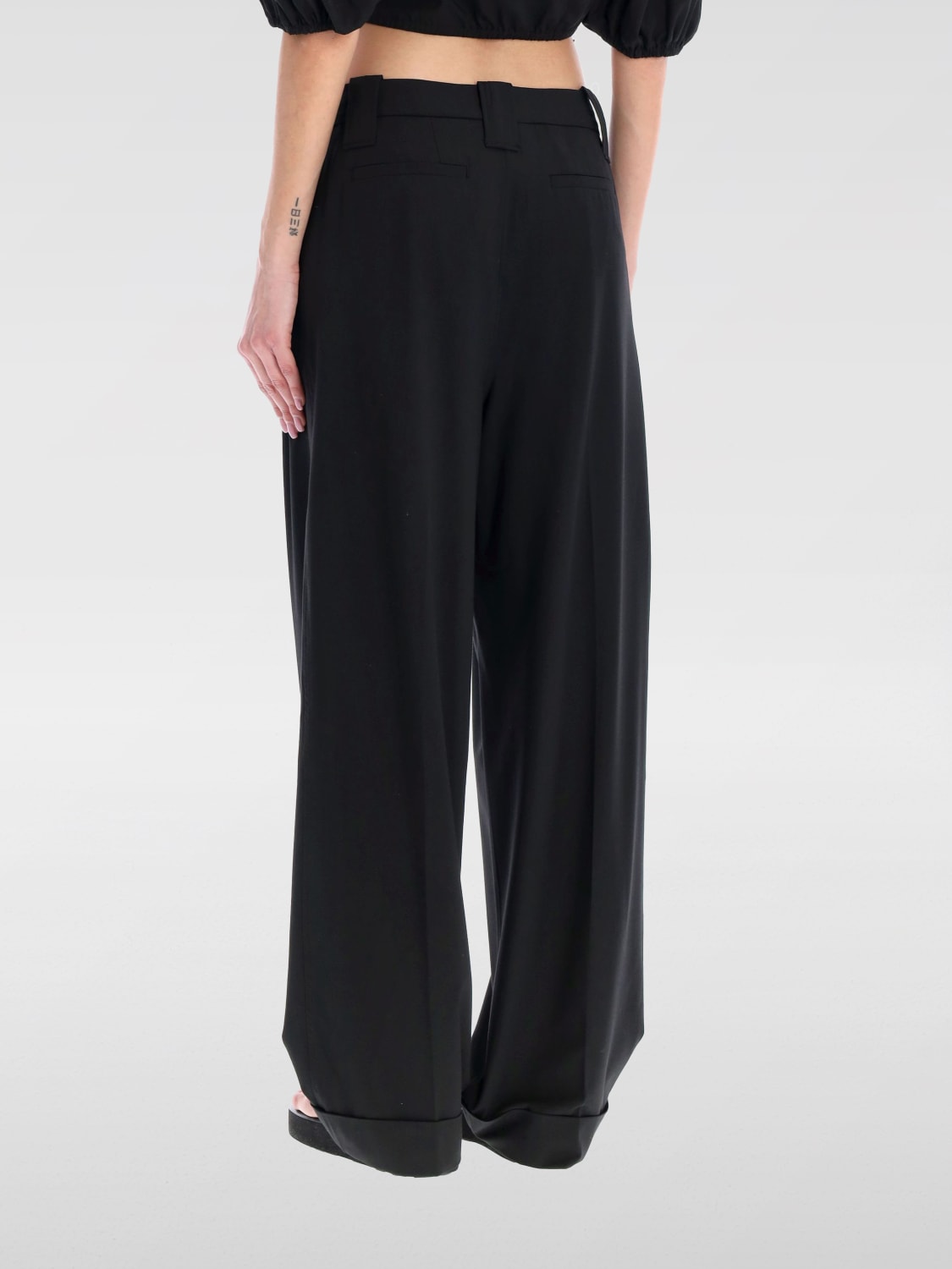 Giglio Pantalone Ganni in misto viscosa Offerte giornaliere