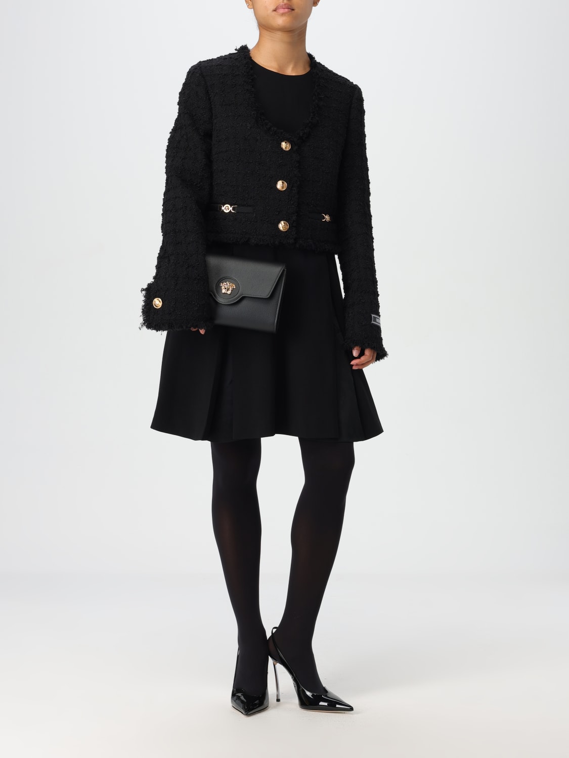 Giglio Giacca crop Versace in bouclé di lana Offerte speciali