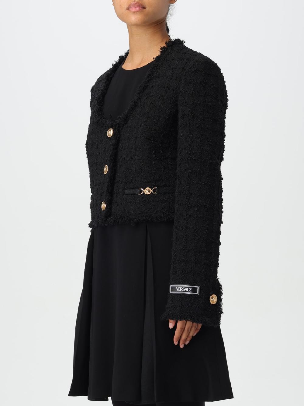 Giglio Giacca crop Versace in bouclé di lana Offerte speciali