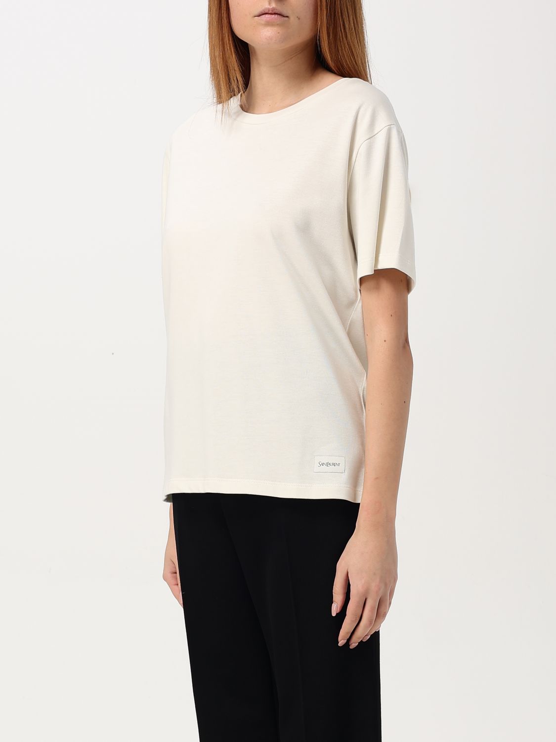 Giglio T-shirt basic Saint Laurent in misto cotone Offerta settimanale