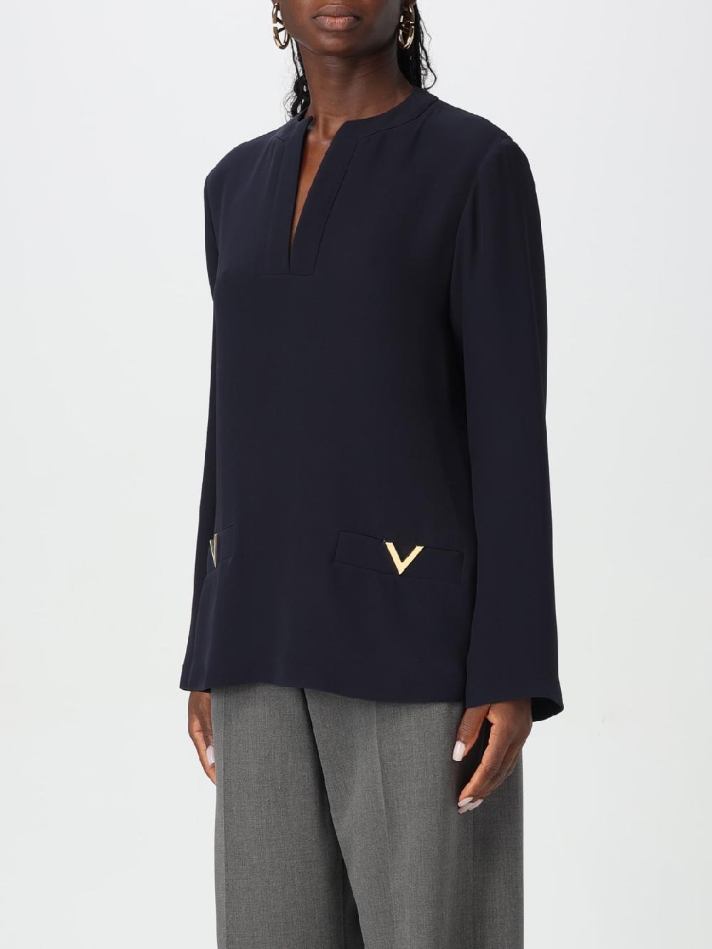 Giglio Blusa di seta V Gold Valentino Latest stili