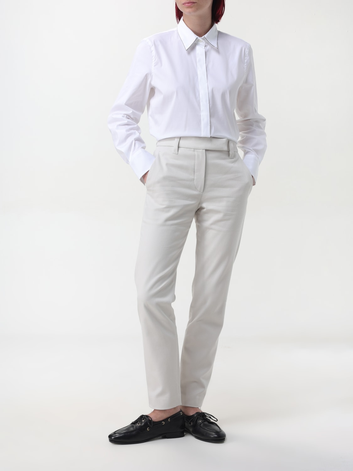 Giglio Pantalone Brunello Cucinelli in cotone Prezzo Ridotto