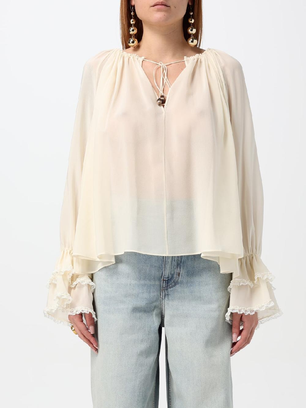 Giglio Blusa Chloé in georgette in seta Sottocosto
