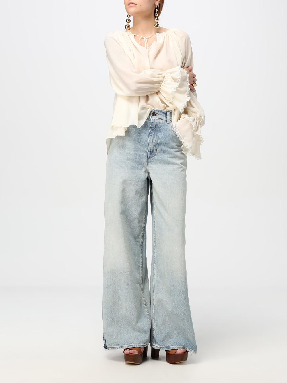 Giglio Blusa Chloé in georgette in seta Sottocosto