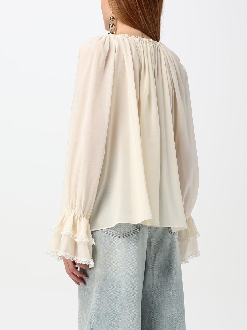 Giglio Blusa Chloé in georgette in seta Sottocosto