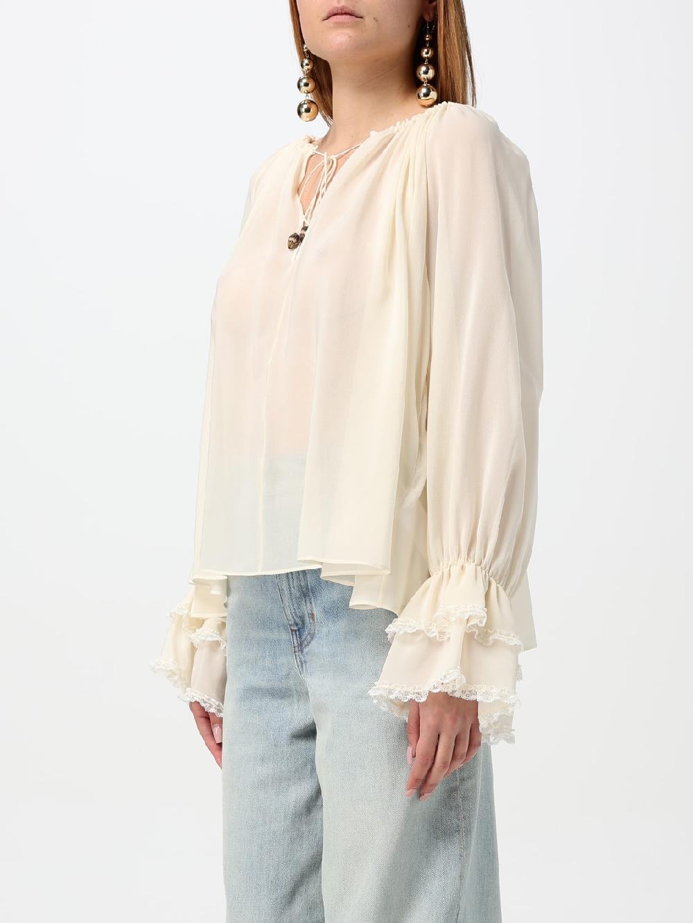Giglio Blusa Chloé in georgette in seta Sottocosto
