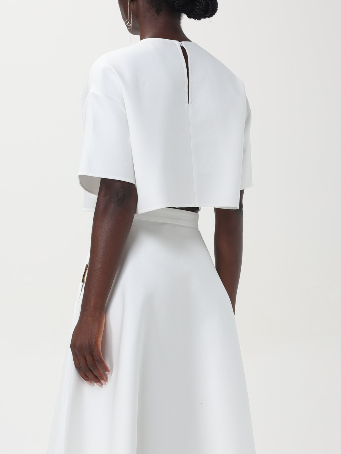 Giglio Top crop Valentino in gabardine Offerta