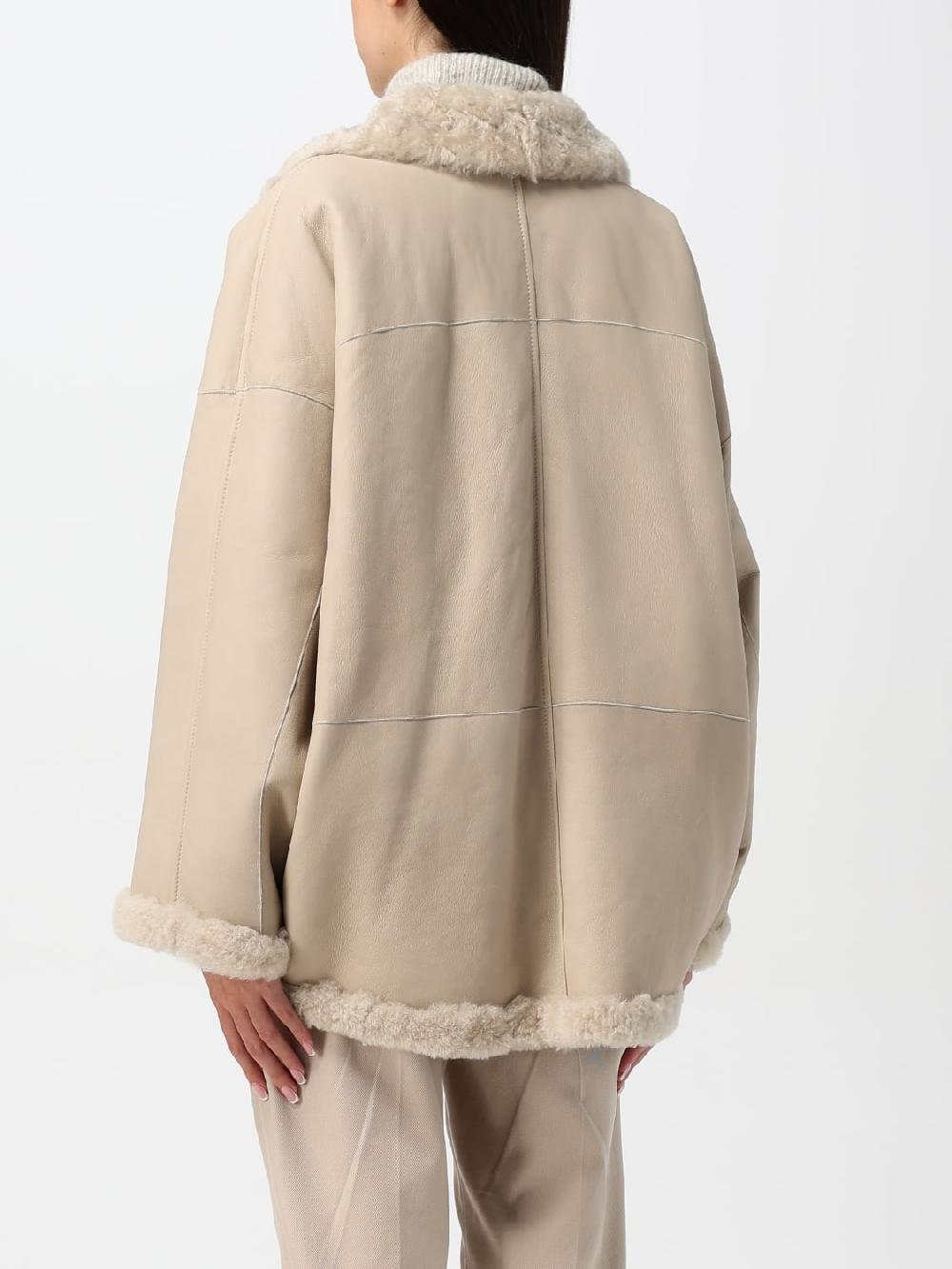 Giglio Giubbotto Brunello Cucinelli in pelle e shearling Economico