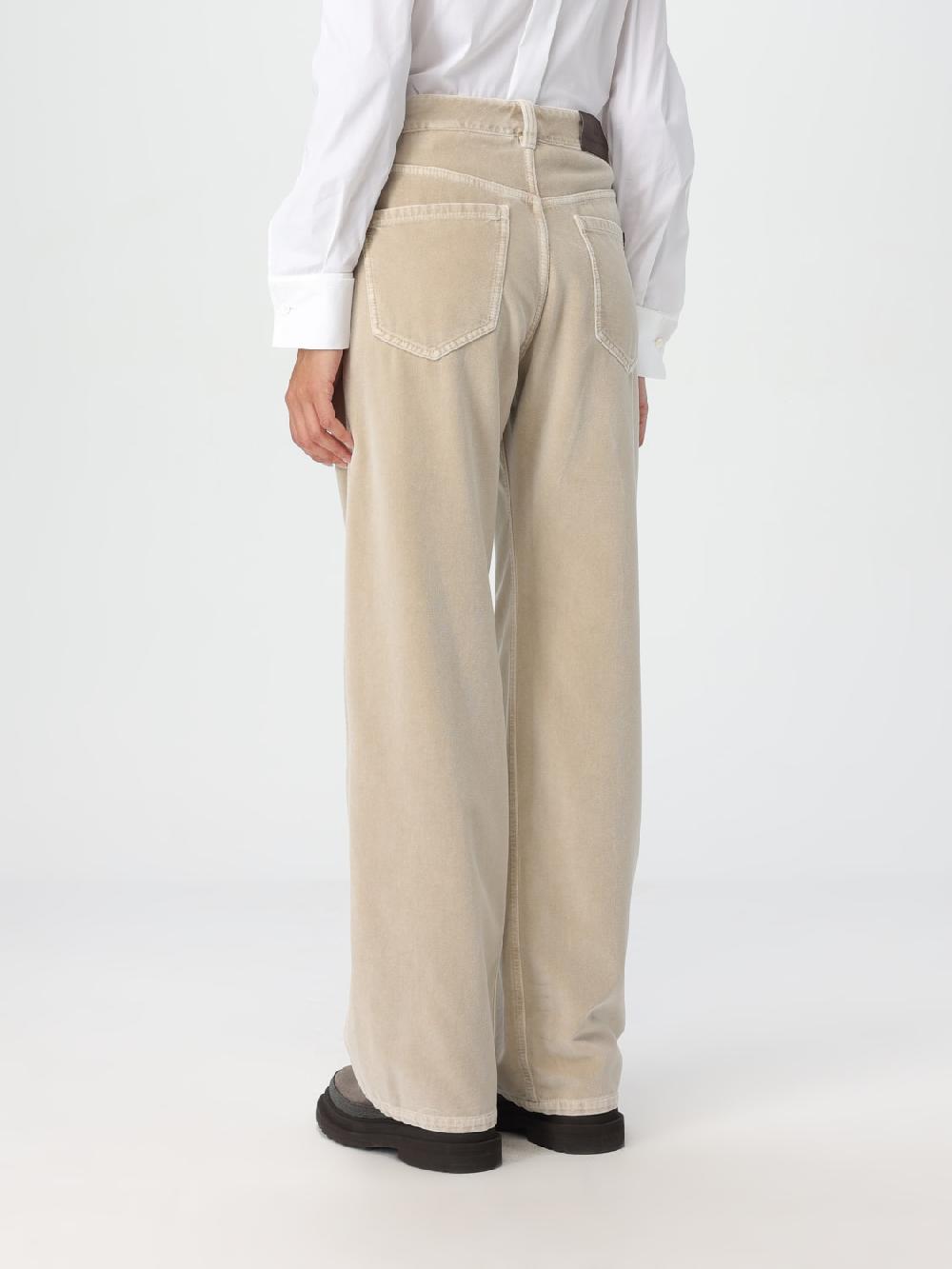 Giglio Pantalone Brunello Cucinelli in ciniglia di cotone Vendita Economica